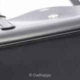 HERMES Lin Tote Bag, Calfskin (Cowhide), Box Calf, □C stamp (manufactured in 1999), Women's, Black - Pre-owned