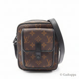 Louis Vuitton Christopher Wearable Wallet Monogram Macassar Shoulder Bag - Pre-owned