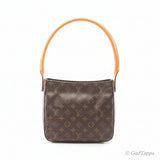 Vintage Louis Vuitton Looping MM Shoulder Bag, PVC Coated Canvas and Leather, Monogram Pattern, Women's, Brown, M51146