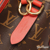 Louis Vuitton NeoNoe Shoulder Bag, PVC Coated Canvas Leather, Monogram Coquelicot, Women's, Brown/Red, M44021 Used - Pre-Owned