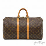 LOUIS VUITTON Monogram Canvas Keepall 45 M41428 Boston Bag Brown Coated Canvas Leather Ladies Used - Pre-Owned