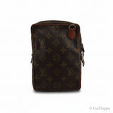 Louis Vuitton Monogram Sac de Poche Shoulder Bag, Brown/Beige, Women's, Pre-owned, High-End, Vintage