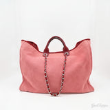 Chanel Deauville GM Tote Bag, Pink Canvas, A66941 - Pre-Owned