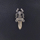 Chrome Hearts, Black, VIV LTHR DAGGER Leather Handbag, Leather, Black