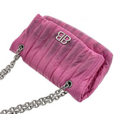 BALENCIAGA MONACO S Chain Shoulder Bag Leather Pink Women's - Pre-owned