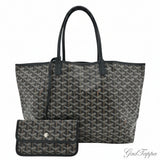 Goyard Saint Louis PM Tote Bag Herringbone Logo Pouch Black A Rank go19239gg - Pre-Owned