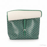 Goyard Capetian MM Shoulder Bag, PVC, CAPETIMMLTY01CG03P, Green, Unisex, Pre-owned