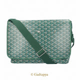 Goyard Capetian MM Shoulder Bag, PVC, CAPETIMMLTY01CG03P, Green, Unisex, Pre-owned