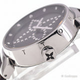 Pre-owned Louis Vuitton Q13MJZ Tambour Diamond Black Quartz Ladies' Watch