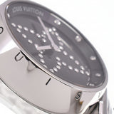 Pre-owned Louis Vuitton Q13MJZ Tambour Diamond Black Quartz Ladies' Watch