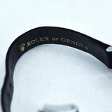 ROLEX Vintage Ladies Manual Winding 2611 Silver/Black Leather Strap Ladies Watch - Vintage