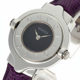 Gucci 6600L Turn-Face Watch Stainless Steel/Leather Women's