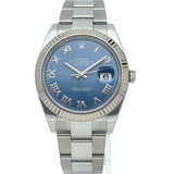 Rolex Datejust 41 126334 Azzurro med blå urskive og tofarvet design til mænd