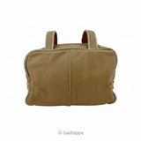 LOEWE Handbag Logo Beige Silhouette Women's Used Brand High Brand Vintage