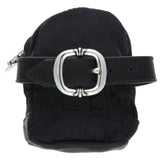 Chrome Hearts, Black/Silver, BAG WRISTHIM BACK PACK Nylon Leather Pouch Bracelet, Sterling Silver, Black/Silver