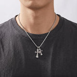 Chrome Hearts, Standard, Chrome Hearts Jewelry Goth Punk Cross Pendant Necklace, Stainless Steel / Zinc, 16-inch + 2-inch Chain
