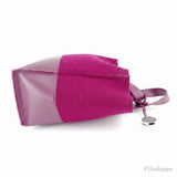 Vintage Furla Handbag, Mixed Materials, With Logo Charm, Purple, Silver, Women's, Brand Vintage
