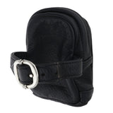 Chrome Hearts, Black/Silver, BAG WRISTHIM BACKPACK Leather Pouch Bracelet, Leather/Sterling Silver, Black/Silver