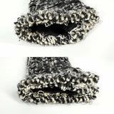 Chanel, Black/White, Size 34, Women's Sequined Tweed No-Collar Jacket, Rayon/Mohair/Nylon/Acrylic/Wool, 34, Black/White