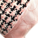 Chanel, Black/Pink, Size 36, 02P Houndstooth Tweed Jacket, Cotton, 36, Black/Pink