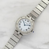 Cartier Santos Quartz White Dial Ladies Watch - Pre-owned