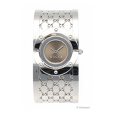 Gucci Toile Collection Wristwatch, Stainless Steel, Quartz, Model 112, Polished, Ladies