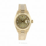 Vintage Rolex Datejust 69178G 10P Diamond Yellow Gold Ladies Watch Pre-Owned