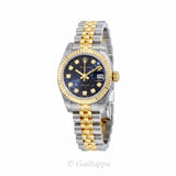 Vintage Rolex Datejust 179173G Blue Dial 10P Diamond Two-Tone Ladies Watch