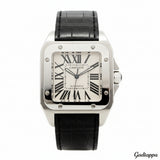 Cartier Santos 100 LM W20073X8 Silver Dial Men’s Watch - Pre-owned
