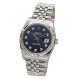 Rolex Datejust 116234G Blue Dial 10P Diamond Men’s Watch