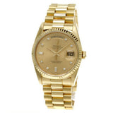 Rolex Day-Date 18238A 18K Yellow Gold 10P Diamond Men’s Watch