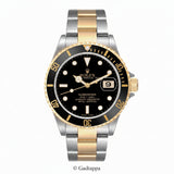 Vintage Rolex Submariner 16613 Black Dial Gold Steel Men’s Dive Watch
