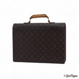 Louis Vuitton Business Bag Monogram Serviette Conseiller Brown Beige Women's Used M53331 - Vintage