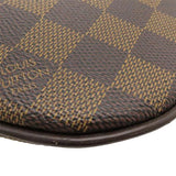 Louis Vuitton-axelväska Pochette Bosfore i Damier-canvas, Damier Ebene, guldfärgade detaljer, brun, N51111 MI2058