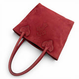 Chrome Hearts, Red, FS TOTE Cross Patch Dagger Zip Tote Bag, Suede Leather, Red