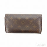Louis Vuitton Monogram Pochette Porte Monnaie Credit Long Wallet, Brown, Women's, Pre-owned