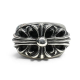 Chrome Hearts, Size 24, Chrome Hearts Jewelry Floral Cross Ring, Silver, Size 24