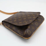 LOUIS VUITTON Monogram Musette Salsa Short M51258 Shoulder Bag Brown Coated Canvas Leather Women's - Pre-Owned