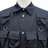 Prada, Black, Size 46, Men's Utility Multi-Pocket Shirt Jacket, 46, Black