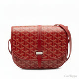Goyard Bellevarde PM Crossbody Shoulder Bag Red PVC Leather Ladies - Pre-owned