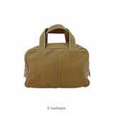 LOEWE Handbag Logo Beige Silhouette Women's Used Brand High Brand Vintage