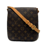LOUIS VUITTON Monogram Musette Salsa Short M51258 Shoulder Bag Brown Coated Canvas Leather Women's - Pre-Owned