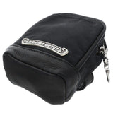 Chrome Hearts, Black/Silver, BAG WRISTHIM BACK PACK Nylon Leather Pouch Bracelet, Sterling Silver, Black/Silver