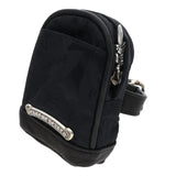 Chrome Hearts, Black/Silver, BAG WRISTHIM BACK PACK Nylon Leather Pouch Bracelet, Sterling Silver, Black/Silver