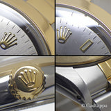 Vintge Rolex Oyster Perpetual 76183 Gold Steel Silver Dial Men’s Watch