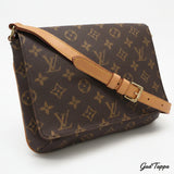 LOUIS VUITTON Monogram Canvas Musette Tango Short M51257 Shoulder Bag Brown Coated Canvas Leather -Pre-Owned