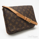 LOUIS VUITTON Monogram Canvas Musette Tango Short M51257 Shoulder Bag Brown Coated Canvas Leather -Pre-Owned
