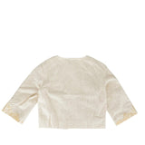 Chanel, Ivory, Size 38, Women's Collarless Shell Jacket, Cotton/Vinyl/Rayon/Acrylic, 38, Ivory