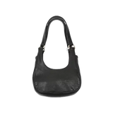 Chrome Hearts, Black, HOBO Scroll Label Women's Shoulder Bag, Leather/SV925, Black