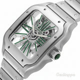 Cartier Santos de Cartier Skeleton LM WHSA0028 Reloj de hombre de acero inoxidable